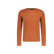 Merino Wol Pullover Ronde Hals Trui Daniele Fiesoli , Orange , Heren