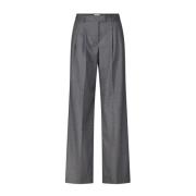 Elegante wollen mix Marlene broek Seductive , Gray , Dames