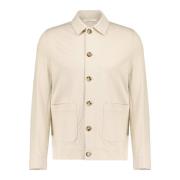 Katoenen Overshirt Kent Kraag Knoopsluiting Circolo 1901 , Beige , Her...