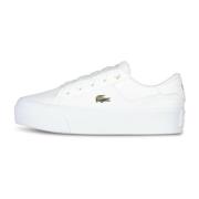 Logo Sneakers Mat Leer Zijlabel In reliëf Brede Zool Lacoste , White ,...