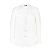 Witte Linen Sicilia-fit Jas Dolce & Gabbana , White , Heren