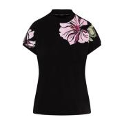 Bloemenprint T-shirt Marc Cain , Black , Dames