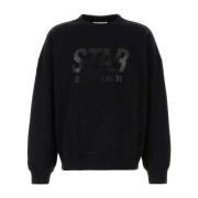 Stijlvol Zwart Katoenen Sweatshirt Golden Goose , Black , Heren