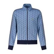 Monogram Jacquard Sweatjack Logo Detail Lacoste , Blue , Heren