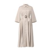 Geblokte overhemdjurk Windsor , Beige , Dames