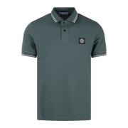 Logo Polo Shirt Slim Fit Ss25 Stone Island , Green , Heren