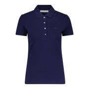 Klassieke Logo Polo Shirt Lacoste , Blue , Dames