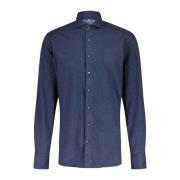 Klassieke Katoenen Overhemd Slim Fit Stenströms , Blue , Heren