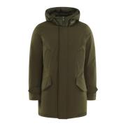 Hoge Kraag Parka in Groen Woolrich , Green , Heren