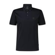 Glad Katoen Polo Shirt Parlay Hugo Boss , Black , Heren