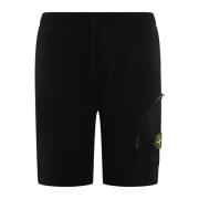 Heren Shorts Stone Island , Black , Heren