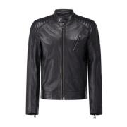 Nappa Leren Bikerjack Belstaff , Black , Heren