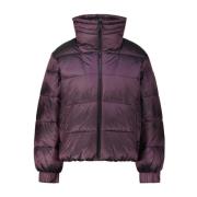 Gewatteerde jas met hoge kraag Hugo Boss , Purple , Dames