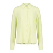 Elegante Blouse Lichtgewicht Kent Kraag Patrizia Pepe , Green , Dames