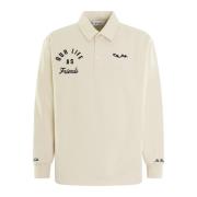 Varsity Polo Sweatshirt Olaf Hussein , Beige , Heren