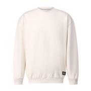 Sweatshirt met Logo Print Moderne Stijl Carlo Colucci , Beige , Heren