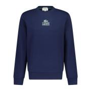 Sweatshirt met Logo Print Classic Fit Lacoste , Blue , Heren