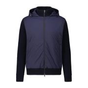 Gewatteerde jas met wol ornamenten Herno , Blue , Heren