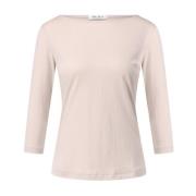 Klassiek katoenen T-shirt met 3/4 mouwen Stefan Brandt , Beige , Dames