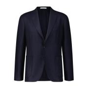 Klassieke Wollen Blazer Boglioli , Blue , Heren