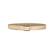 Smalle leren riem Patrizia Pepe , Beige , Dames