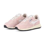 Veloursneaker met textiel details Autry , Pink , Dames