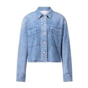 Denim-Style Overshirt met Klassieke Details Rag & Bone , Blue , Dames