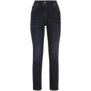 Zwarte Denim Jeans voor Mannen Brunello Cucinelli , Black , Dames