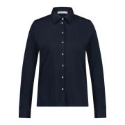 Katoenen Ada Blouse Geknoopte Overhemdkraag Stefan Brandt , Blue , Dam...