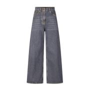 Wijde pijpen jeans, hoge taille, veelzijdig Etro , Gray , Dames