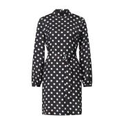 Polka Dot A-Lijn Jurk Hugo Boss , Black , Dames