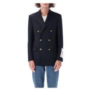 Navy Double-breasted Dave Blazer Golden Goose , Blue , Heren