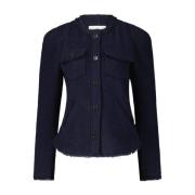 Korte Wollen Jas Nelly Isabel Marant , Blue , Dames