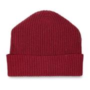 Kasjmier Beanie met Omslag Zanieri , Red , Heren