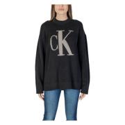 Lente/Zomer Dames Katoenen Truien Collectie Calvin Klein Jeans , Black...