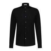 Slim-Fit Shirt met Haaienkraag Stefan Brandt , Black , Heren