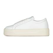 Handgemaakte leren platformsneakers Copenhagen Shoes , White , Dames