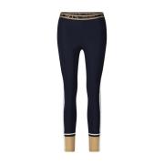 Colorblock Leggings met Brede Tailleband Marc Cain , Blue , Dames