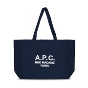 Geborduurde Tote Bag A.p.c. , Blue , Dames