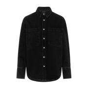 Denim Overshirt, Stijlvol en veelzijdig Anine Bing , Black , Dames