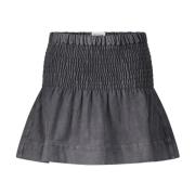 Uitlopende Katoenen Sweat Mini Rok Isabel Marant , Gray , Dames