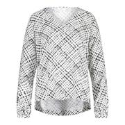 Abstract Patroon Viscose Blouse Riani , White , Dames