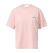 T-shirt met achterprint en logo Autry , Pink , Dames