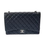 Pre-owned Leather shoulder-bags Chanel Vintage , Blue , Dames