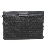 Pre-owned Leather clutches Jimmy Choo Pre-owned , Black , Dames