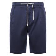 Blauwe Bermuda Trekkoord Shorts Eleventy , Blue , Heren