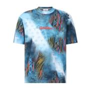 Abstract Oversized T-shirt met Logo Carlo Colucci , Multicolor , Heren