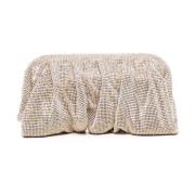 Gouden Kristal Mesh Clutch Tas Benedetta Bruzziches , Yellow , Dames