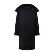 Stijlvolle Parka met Hoge Kraag Hugo Boss , Black , Heren