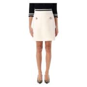 Juweelknoop Crepe Couture Minirok Valentino Garavani , White , Dames